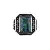Sterling Silver Azurite Malachite Men's Ring