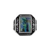 Sterling Silver Azurite Malachite Men's Ring