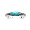 Sterling Silver Turquoise Cuff Bangle 8 Inches