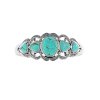 Sterling Silver Blue Kingman Turquoise Cuff Bangle 7.5 Inches