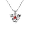 Sterling Silver Coral Shield