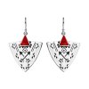 Sterling Silver Coral Shield