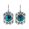 Sterling Silver Blue Kingman Turquoise Earrings