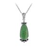 Sterling Silver Turquoise Pendant with Chain 18 Inches