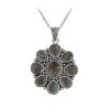 Sterling Silver Green Kingman Turquoise Pendant With Chain 18 Inches