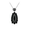 Sterling Silver Black Onyx Pendant With Chain 18 Inches