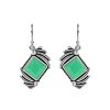 Sterling Silver Green Kingman Turquoise  Earrings