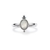 Sterling Silver Rainbow Moonstone Ring