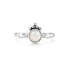 Sterling Silver Rainbow Moonstone Ring