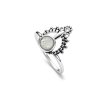 Sterling Silver Rainbow Moonstone Ring