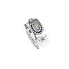 Sterling Silver Rainbow Moonstone Ring