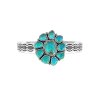 Sterling Silver Turquoise Cuff Bangle 7.5 Inches