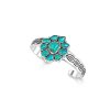 Sterling Silver Turquoise Cuff Bangle 7.5 Inches