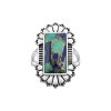 Blended Turquoise & Lapis Lazuli Sterling Silver Ring