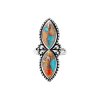 Sterling Silver Spiny Oyster With Turquoise Ring