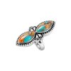 Sterling Silver Spiny Oyster With Turquoise Ring