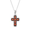 Sterling Silver Spiny Oyster Cross Pendant With Chain 18 Inches