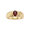 Sterling Silver Garnet Ring Over 18K Yellow Gold