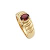 Sterling Silver Garnet Ring Over 18K Yellow Gold