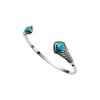 Sterling Silver Turquoise Bangle 7.5 Inches