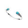 Sterling Silver Turquoise Bangle 7.5 Inches