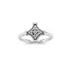 Sterling Silver Diamond Pattern Ring
