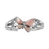 Sterling Silver Pink Mother of Pearl Butterfly Cuff Bangle