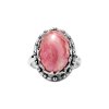 Sterling Silver Rhodochrosite Ring