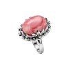 Sterling Silver Rhodochrosite Ring
