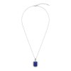 Sterling Silver Lapis Lazuli Pendant with Chain 18 Inches