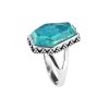 Sterling Silver Turquosie Coffin Ring
