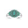 Sterling Silver Green Kingman Turquoise Bangle 7.5 Inches