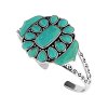 Sterling Silver Green Kingman Turquoise Bangle 7.5 Inches