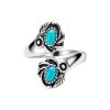 Sterling Silver Kingman Turquoise Bypass Ring
