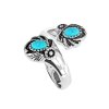 Sterling Silver Kingman Turquoise Bypass Ring