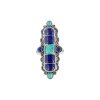 Sterling Silver Lapis Lazuli With Lapis Ring