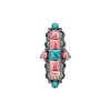 Sterling Silver Turquoise and Rhodochrosite Ring