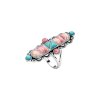 Sterling Silver Turquoise and Rhodochrosite Ring