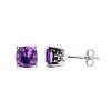 Sterling Silver Square Cushion Stud  Earrings