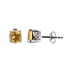 Sterling Silver Square Cushion Stud  Earrings