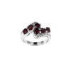 Sterling Silver Garnet & White Topaz Ring