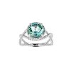 Sterling Silver Knot Ring with Sky Blue Topaz