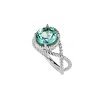 Sterling Silver Knot Ring with Sky Blue Topaz