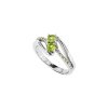 Sterling Silver Peridot and White Topaz Ring