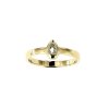 Sterling Silver Yellow Gold 18K Ring with White Topaz