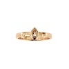 Sterling Silver White Topaz Ring Over Rose Gold Plated