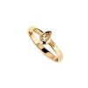 Sterling Silver White Topaz Ring Over Rose Gold Plated