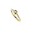 Sterling Silver Yellow Gold 18K Ring with White Topaz