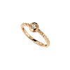 Sterling Silver White Topaz Ring Over Rose Gold Plated