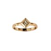 Sterling Silver White Topaz Ring Over Rose Gold Plated